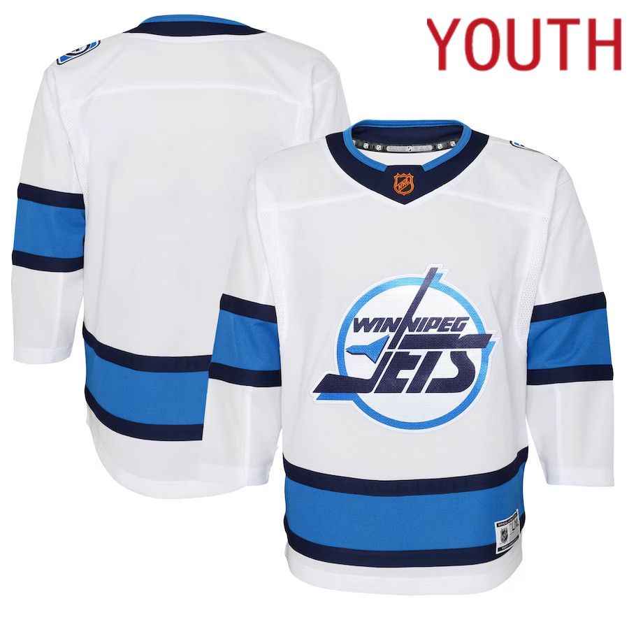 Youth Winnipeg Jets White Special Edition Premier Blank NHL Jersey->youth nhl jersey->Youth Jersey